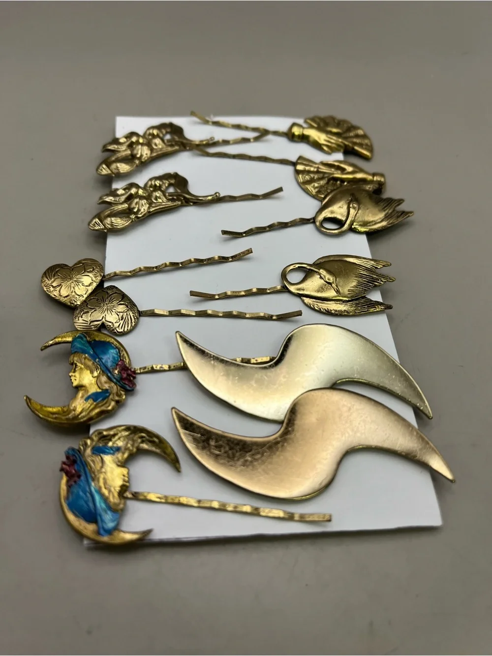 Gold-Tone Decorative Hair Pin Set - Women Accessories